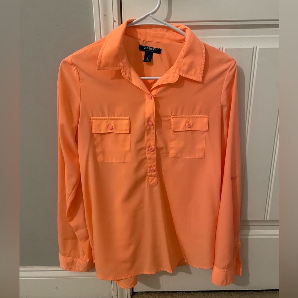 Old Navy bright orange blouse